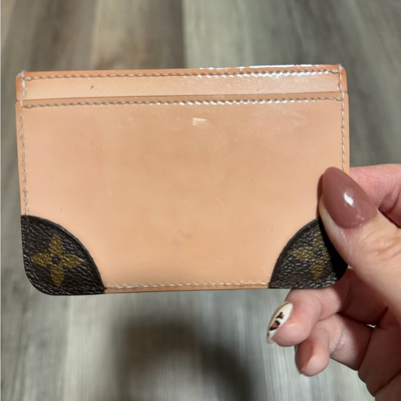 Louis Vuitton Peach and Brown Card Holder